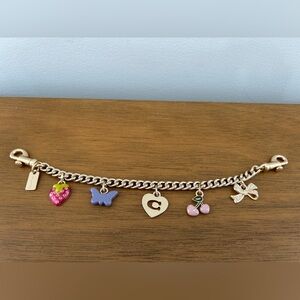 Coach Gold Bag Chain with Colorful Charms